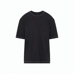 Lemaire Relaxed-Fit Black T-Shirt With Contrasting Stitching - NWT